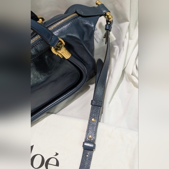 XMas Sale! Get It B4 It's Gone! Chloé Shoulder Bag In Tapestry Blue NWT - Picture 15 of 16